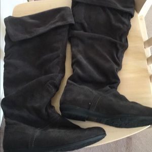 Boots, Charcoal in color.  Below knee, Never worn